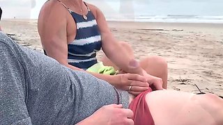 When you're chilling at the public beach with your dick out nothing could go wrong