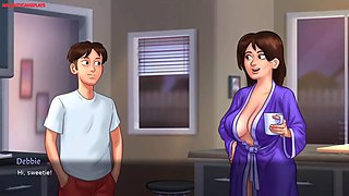 Lucky Pervert Helps Busty Sexy BBW Lonely Neighbor MILF in Her Garden She Tries To Seduce Him - Summertime Saga 04 3D Games