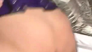 Horny brunette milf getting fucked hard in a good threesome