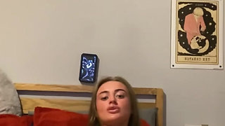 Scottish emo student got caught being a filthy tease tits out fingers in moans echoing