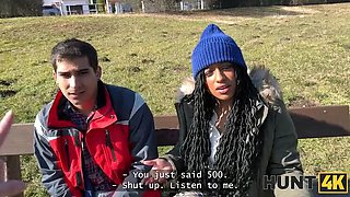 HOT HD POV: Brunette Sucking Dick in Car to Make Him Mad - Cuckold Interracial Sex