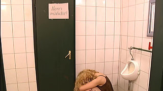 Caught Fucking in the Toilet by the Janitor.