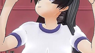Student in Tracksuit Sucks Two Cocks in Locker Room