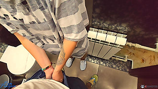 Stepsister Helps Stepbrother Cum Quickly in her PANTYHOSE
