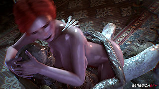 The Witcher Triss Vs Elder 3D Animation