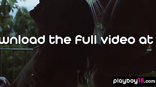 wife and lesbian young girl headed to the bath