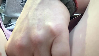 Pussy N Pubes Play in Transport Makes My Fingers Smell Amazing!