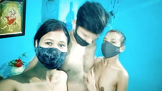 Desi College Student Friends Have Threesome