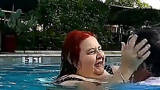 Nurse Vicki and Handsome Harry Are Having Fun Kissing in the Pool!