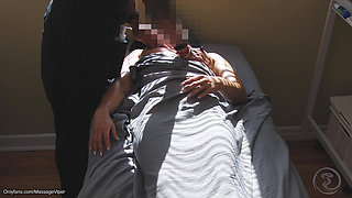 Asian Exhibitionist Massage Client Flashing and Teases the Masseur