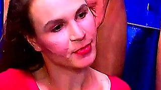 Ggg - Creampie Luisa Swallows the Cum of a Group of Men!
