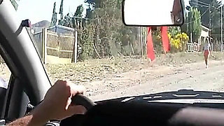 Unknown Teen Masturbates Me in My Car on the Street