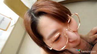 Frisky brunette glasses babe Momoko Azuma had steamy sex with ex. by Tenshigao: Porn