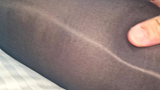 POV Elena Clark Masturbation Nylon Grey and Black