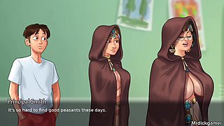 Summertime Saga Sex with Two Hot Sexy MILFs