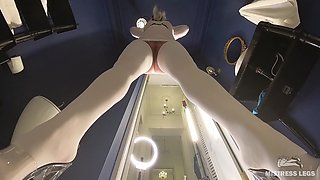 You Became a Toilet for Mistress in White Stockings and High Heels