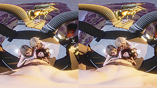 Worship Goddesses - triple blowjob in a classic temple featuring amazon version of Super Girl, Powergirl and Wonder Woman