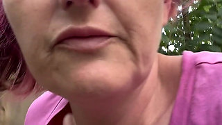 Pissing Outdoors Followed by Chatting with My Tits Out