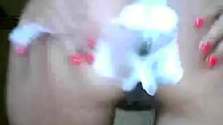 Latina Anal Play in the Bathroom