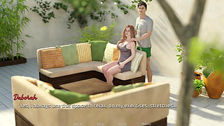 Morning Shoulder massage to landlady, after that cute roommate fuck