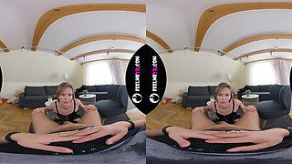 Kristina MILF Cocksucker in Latex Dress Makes Blowjob 180vr 4K