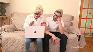 AuntJudysXXX - 60yo Skinny Mature GILF Dee Lite Fucks the Tech Support Guy