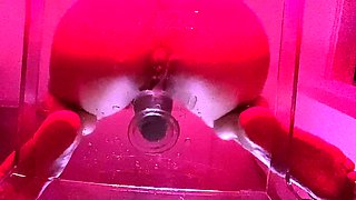 Blonde tight pussy babe solo toy fun in glamour masturbation