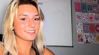Blonde teen Sierras first erotic masturbation video