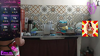 Hot Sex in the Kitchen with Vanesinha Mike
