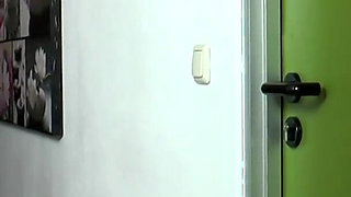 Latex chick with tattoos fucks hard with her fucker