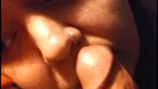 Vertical blowjob