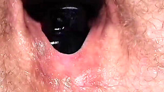 Wet Close up My Hairy Pussy and Nice Squirting with Magic Wand