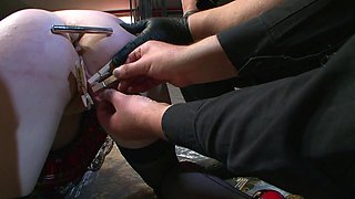 Redhead slave getting punished