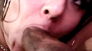 Latina Sucks Mexican Bull cock while husbands at work