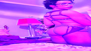My purple lingerie striptease