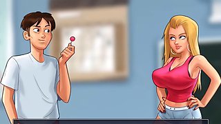 Summertime, cartoon fantasy, anime sex cartoon