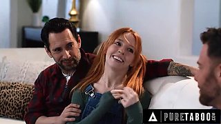 Creepy Social Worker Dominates Pregnant Teen Madi Collins With Stepdad - Anal & DP