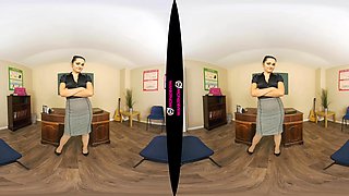 Stretch Me Out - British Brunette Teacher Striptease
