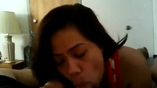 Filipina Aline sucking and swallow