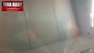 Tina Baby sucks cum out with legs up - Sri Lankan MILF blowjob