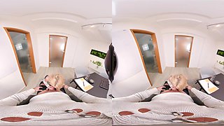 Coworker Fucks Clumsy Secretary Doggystyle And Cums On Her Face - VRPornnow