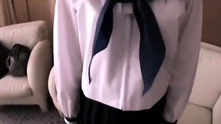 Japanese av model in school uniform hardcore orgy