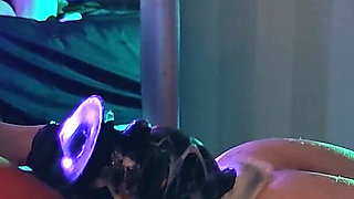 Glow Fisting 3 Extreme Massive Dildo Pegging Adelina Noir Pegging Fistdude with a Massive Dildo