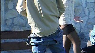 Amateur swingers filmed in outdoor fuck