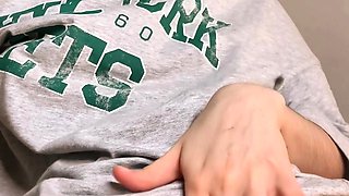 Amateur young teen solo masturbation on her livingroom