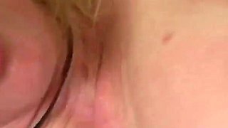 I fuck the wet pussy of this blonde slut with perfect small tits to splash my warm cum on her face