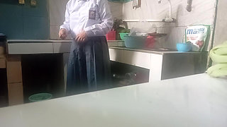 Viral College Hijab at Entot Om at His House When His Parents Are Not There