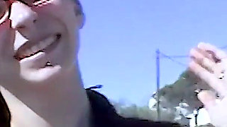 Wet Cunt Fucked by Vibrator on the Beach