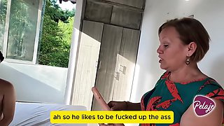 I Find Out That My Stepson Likes To Be Fucked In The Ass, So I Have To Put A Big Dildo In His Anus