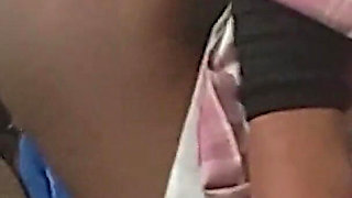 Skinny Ebony Teen Takes off Uniform to Fuck Better